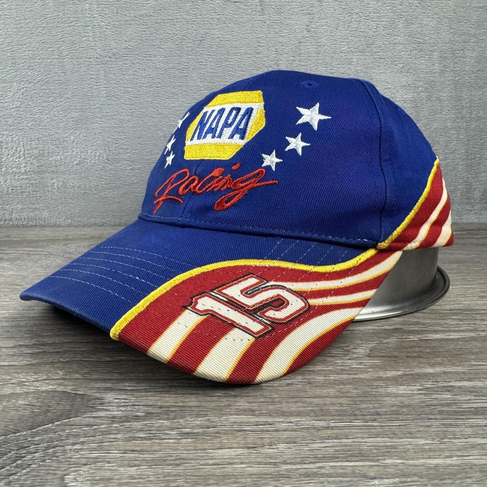 NAPA Hat Cap Strap Back Blue Racing 15 One Size Embroidered USA Mens Patch